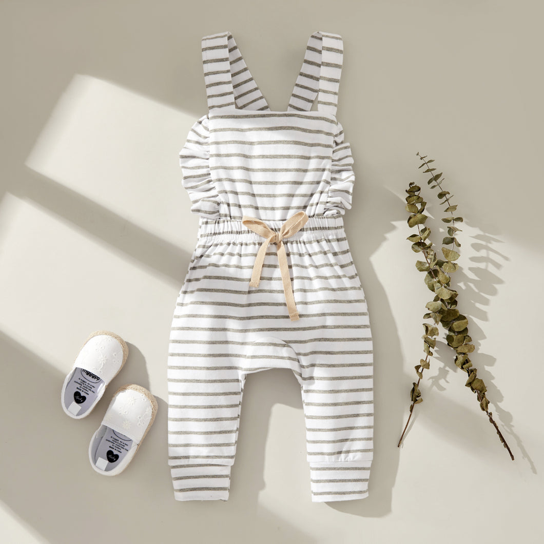 Baby Girls Ruffled Overalls Jumpsuit