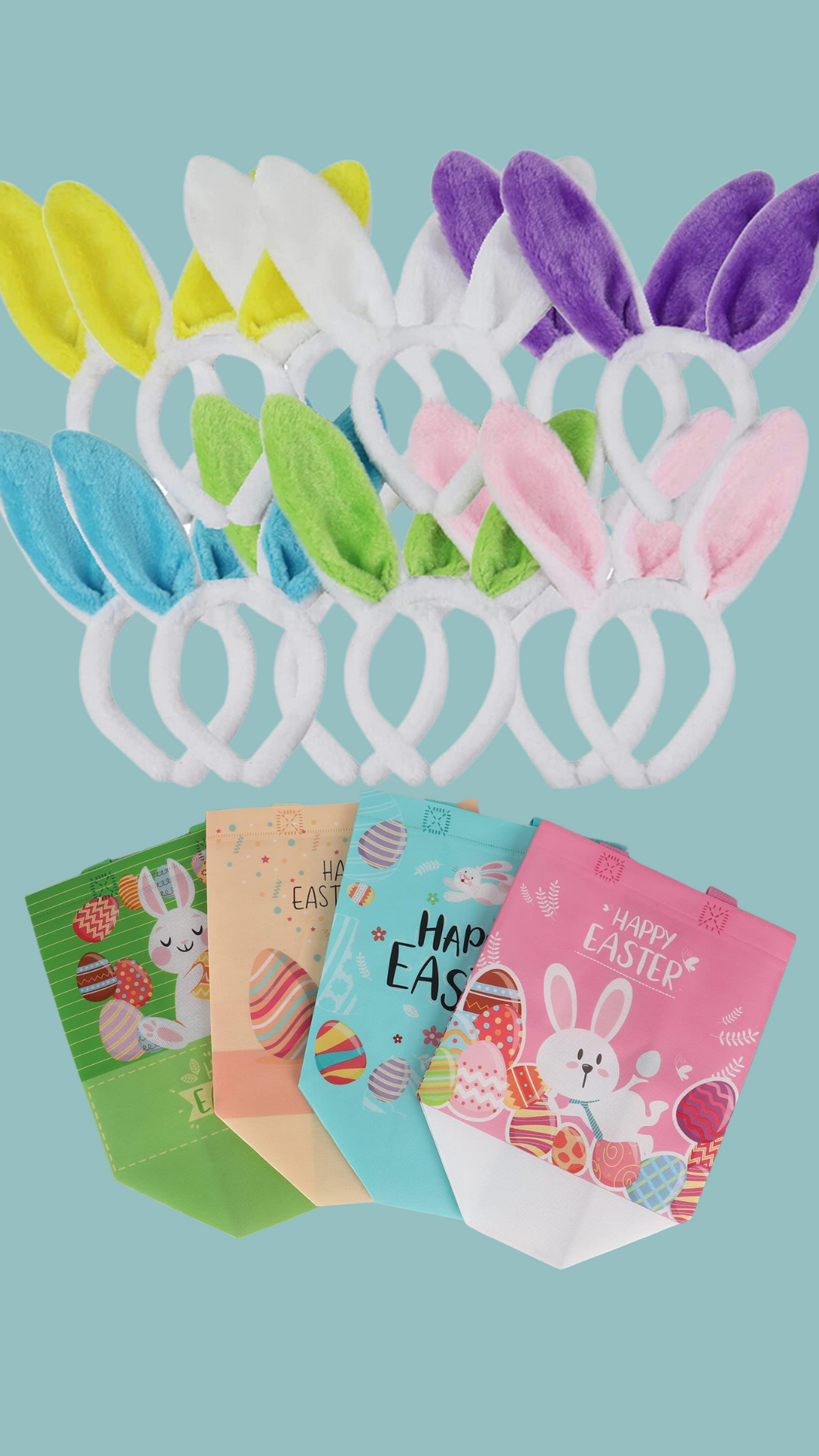 Easter Bunny Ears with Tote bag set